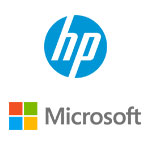 HP and Microsoft logos
